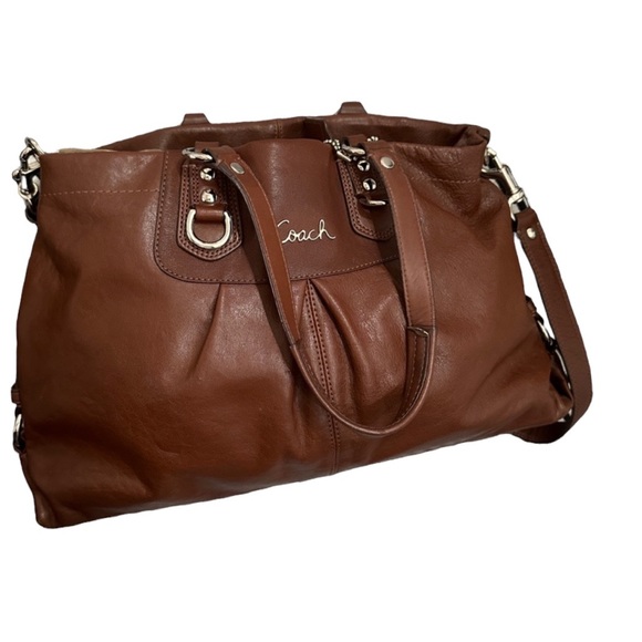Coach Handbags - ✔️Coach Brown Leather Ashley Satchel, EUC